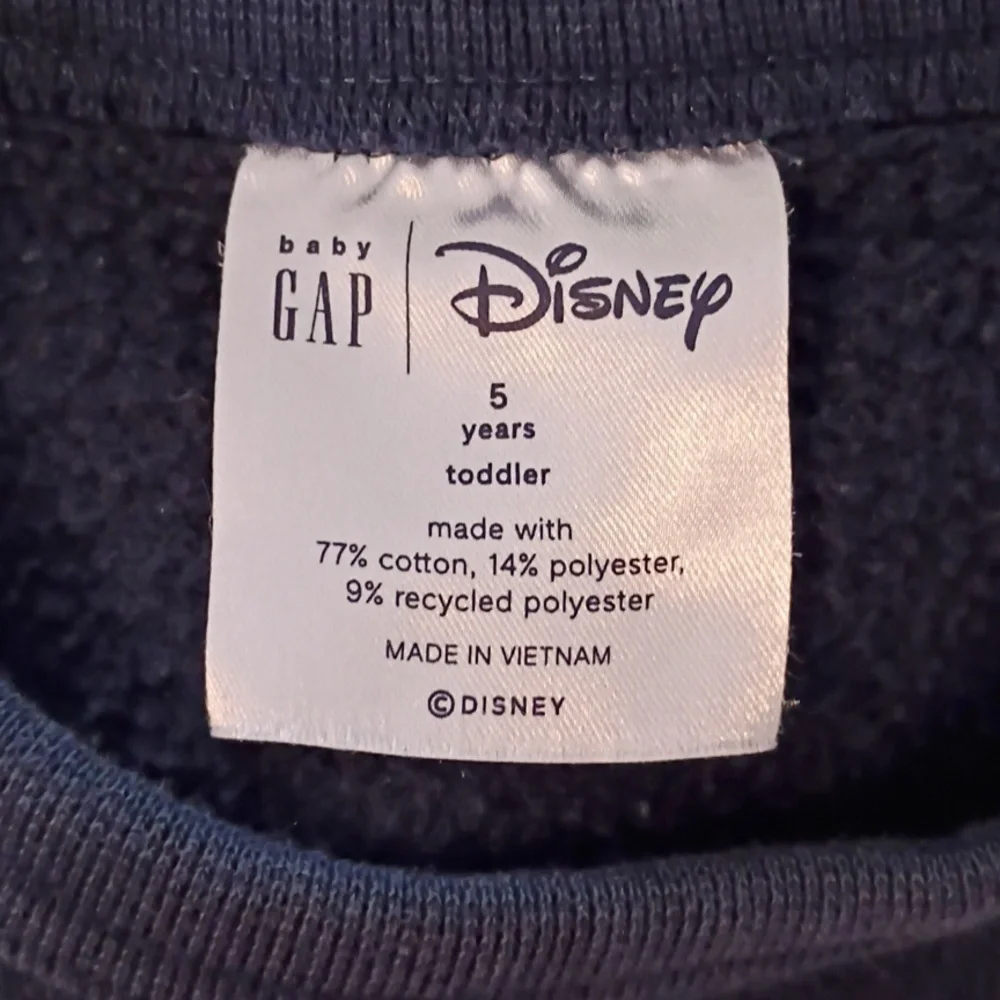 GAP Disney Kids Sweatshirt with Mickey Mouse Size 5 Navy Blue